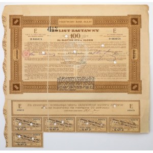 Państwowy Bank Rolny, List zastawny 100 zł 1930 - z błędem drukarskim