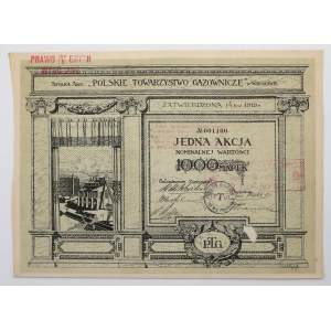 Polskie Towarzystwo Gazownicze w Warszawie, 1.000 mkp 1919