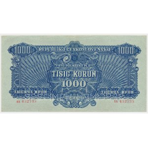 Czechoslovakia, 1.000 Korun 1944 - 2x SPECIMEN