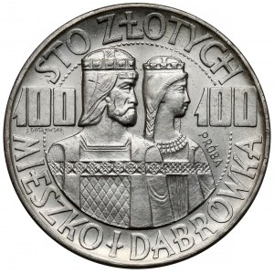 Próba SREBRO 100 złotych 1966 Mieszko i Dąbrówka - półpostacie