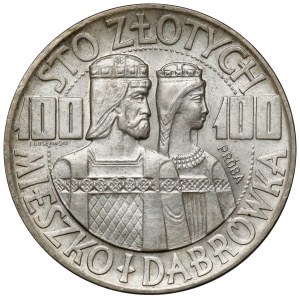 Próba SREBRO 100 złotych 1966 Mieszko i Dąbrówka - półpostacie