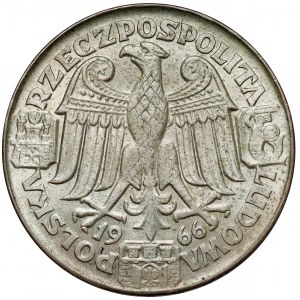 Próba SREBRO 100 złotych 1966 Mieszko i Dąbrówka - głowy