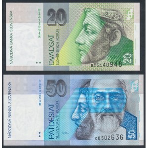 Slovakia, 20 & 50 Korun 1993 (2pcs)