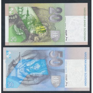Slovakia, 20 & 50 Korun 1993 (2pcs)