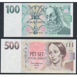 Czech Republic, 100 & 500 Korun 1995 (2pcs)