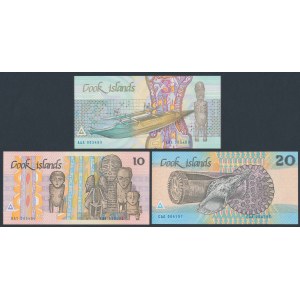 Cook Islands, 3 , 10 & 20 Dollars ND (3pcs)