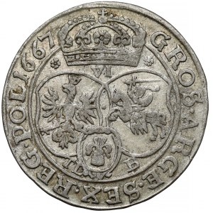 Jan II Kazimierz, Szóstak Bydgoszcz 1667 TLB - rzadki