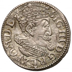 Zygmunt III Waza, Trojak Ryga 1619 - średnie popiersie - RZADKIE