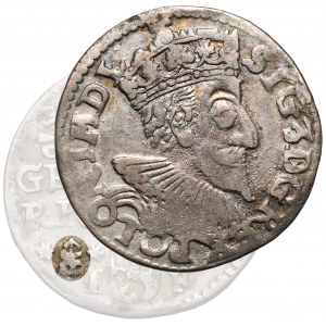 Zygmunt III Waza, Trojak Olkusz 1593 - ruszt z lewej - b.rzadki