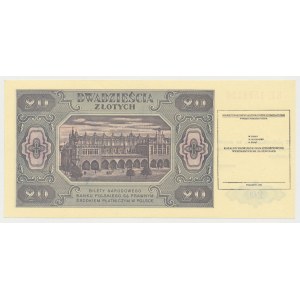 20 złotych 1948 - KE - z nadrukiem okolicznościowym