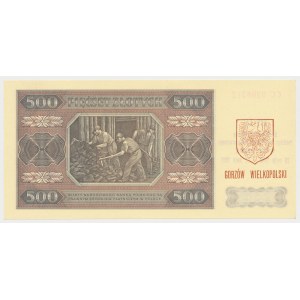 500 złotych 1948 - CC - z nadrukiem okolicznościowym