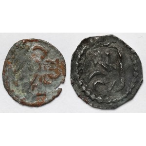 Władysław II Jagiełło, Denary Kraków - falsyfikaty Łuckie - zestaw (2szt)