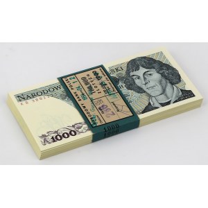 NIEPEŁNA Paczka bankowa 1.000 zł 1982 - KB (92szt)