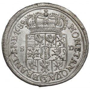Prusy-Brandenburgia, Friedrich III, 2/3 talara 1689 SD, Stargard