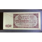 5 złotych 1948 - SPECIMEN - AL 1234567