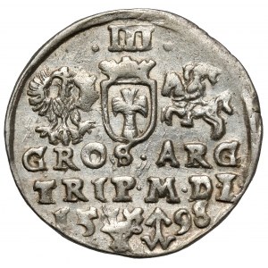 Zygmunt III Waza, Trojak Wilno 1598 - Chalecki - falista
