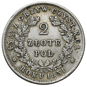Powstanie Listopadowe, 2 złote 1831 KG