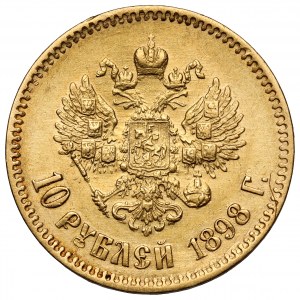 Rosja, Mikołaj II, 10 rubli 1898 AG, Petersburg