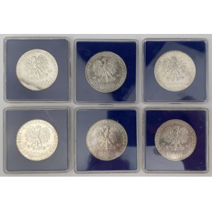 SREBRO 10.000 złotych 1987 Jan Paweł II - zestaw (6szt)