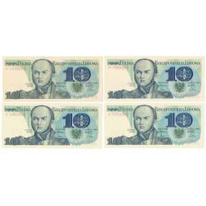 10 zł 1982 - B, M i R - zestaw (4szt)