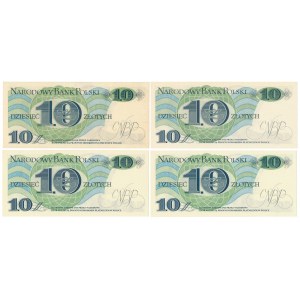 10 zł 1982 - B, M i R - zestaw (4szt)