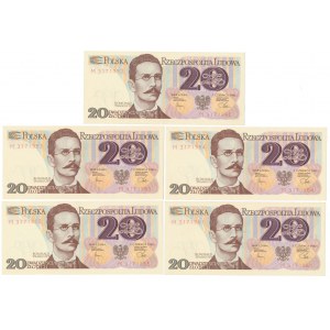 20 zł 1982 - M - zestaw (5szt)