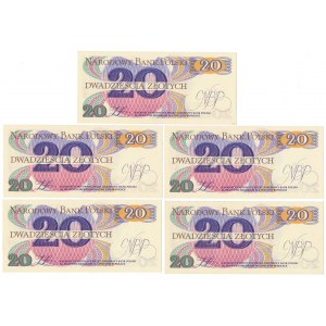 20 zł 1982 - M - zestaw (5szt)