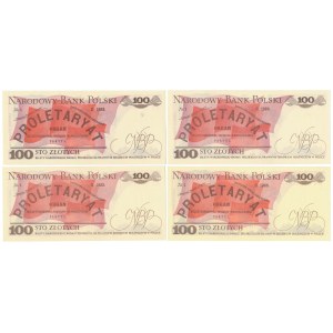100 zł 1982-1986 - MIX serii - zestaw (4szt)