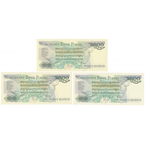 5.000 zł 1988 - DA, DZ i EA - zestaw (3szt)