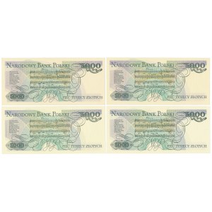 5.000 zł 1986-1988 - MIX serii - zestaw (4szt)