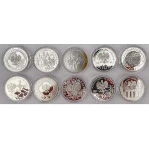 10 złotych 1999-2002 - zestaw (10szt)