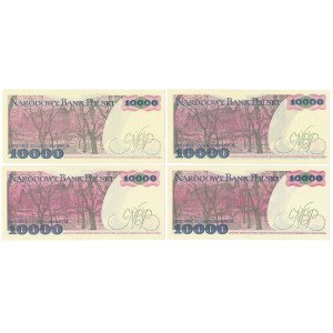 10.000 zł 1988 - MIX serii - zestaw (4szt)