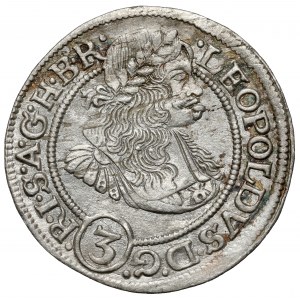 Śląsk, Leopold I, 3 krajcary 1670 SHS, Wrocław