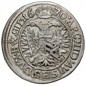 Śląsk, Leopold I, 3 krajcary 1670 SHS, Wrocław