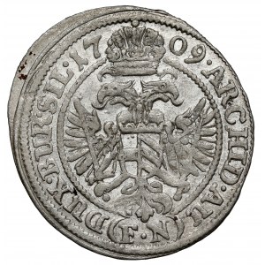 Śląsk, Józef I, 3 krajcary 1709 FN, Wrocław