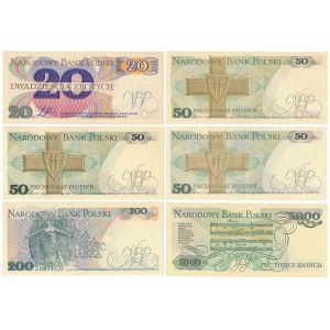 Zestaw 20 - 5.000 zł 1979-1988 (6szt)