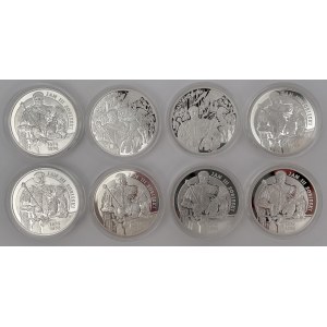 10 złotych 2001 Jan III Sobieski - zestaw (8szt)