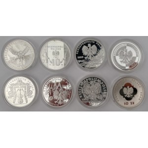 10 złotych 1999-2001 - zestaw (8szt)