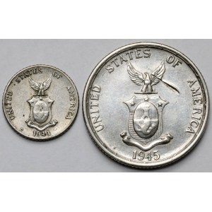 Filipiny, 10-50 centavos 1944-1945 - zestaw (2szt)