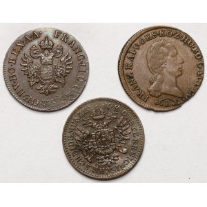 Austria, 1/4 krajcara 1800-1851 - zestaw (3szt)