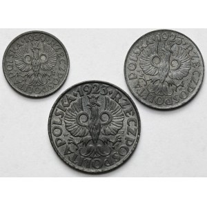 Generalna Gubernia, 1-20 groszy 1923-1939 - zestaw (3szt)