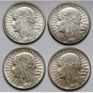 Głowa Kobiety 2 złote 1934 - zestaw (4szt)
