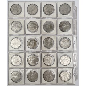 Piłsudski i Głowa Kobiety, 10 złotych 1932-1937 - zestaw (20szt)