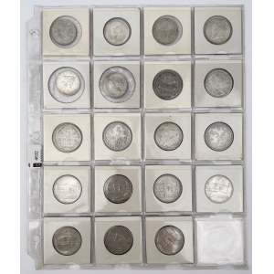 Litwa i Estonia, 5 litai i 2 krooni 1925-1936 - zestaw (19szt)