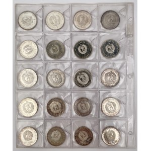 Bułgaria, 5 leva 1970-1973 - zestaw (20szt)