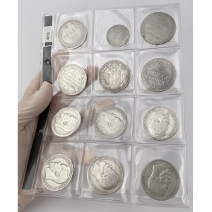 Rosja, Ruble 1802-1899 i 2 złote 1837 MW - zestaw (12szt)