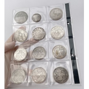 Rosja, Ruble 1802-1899 i 2 złote 1837 MW - zestaw (12szt)