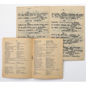 II RP, Ostatni skrypt 1925 - humor żołnierski i Słownik pojęć Rosyjsko-Polski o CKM 1910 - zestaw (2szt)
