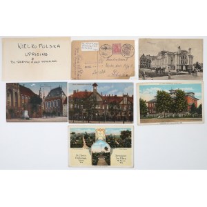 II RP, Wielkopolska, Toruń i USA, Pocztówki 1919-1941 - zestaw (6szt)