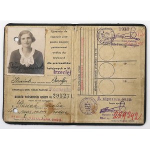 Legitymacja kolejowa dla pracowników PKP, Poznań 1938